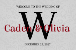 Wedding sign