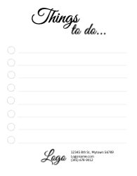 Notepad Checklist Items