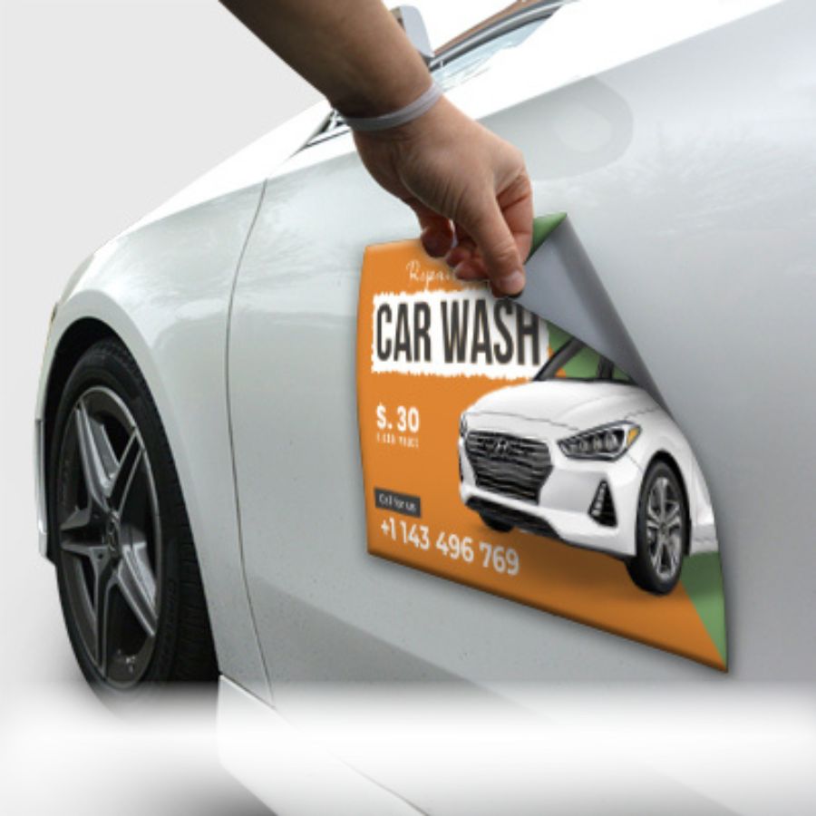 Full color printed car magnet