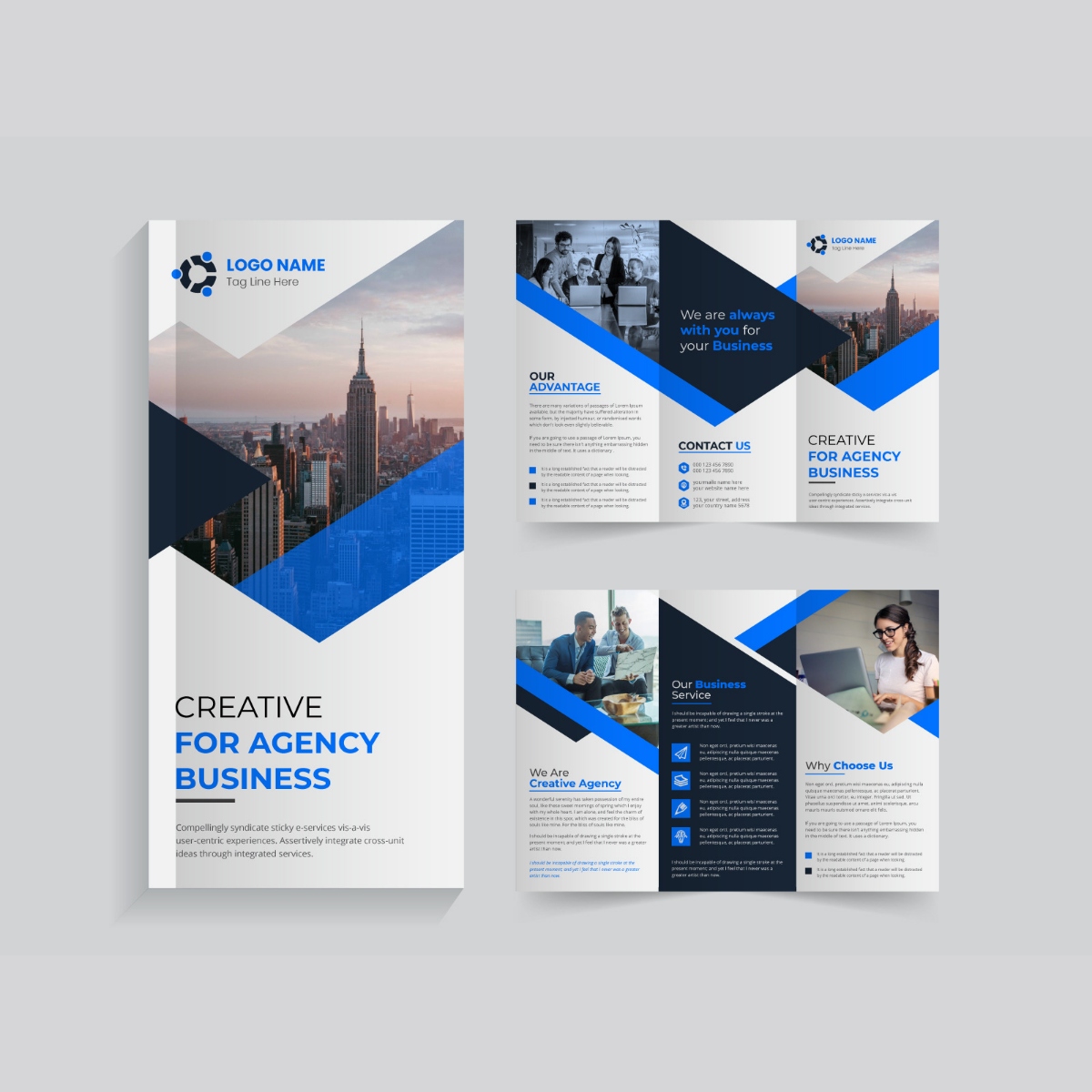 tri fold brochure printed on both sides