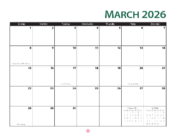 Wall Calendar 2026 - 11x8.5