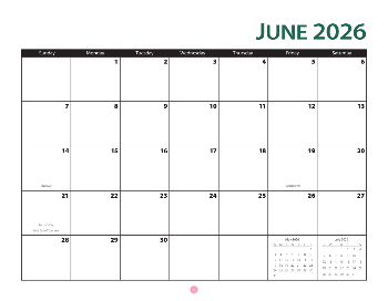 Wall Calendar 2026 - 11x8.5