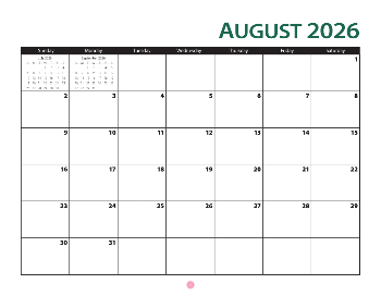 Wall Calendar 2026 - 11x8.5