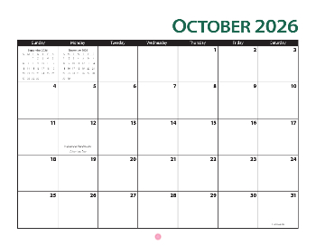 Wall Calendar 2026 - 11x8.5