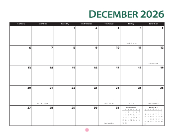 Wall Calendar 2026 - 11x8.5