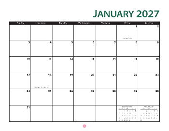 Wall Calendar 2026 - 11x8.5