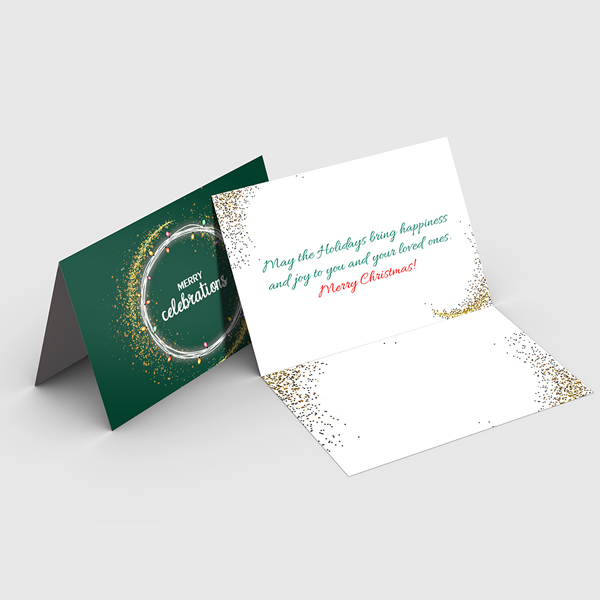 Custom 100lb gloss cover greeting cards with vibrant full-color printing