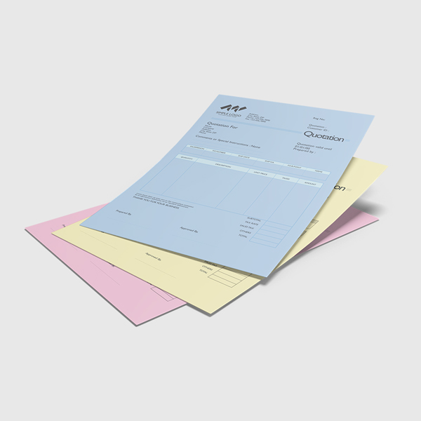 3-Part Carbonless (NCR) Forms w/ Variable Numbering 3-part NCR forms with sequential variable numbering