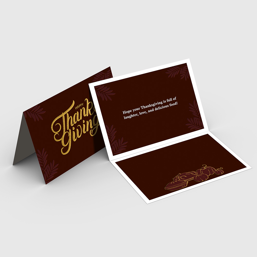 Custom dual raised greeting cards with premium raised finishes