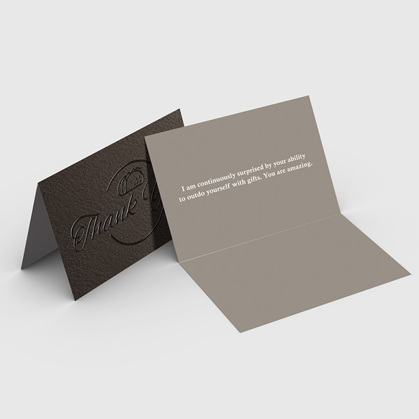 Custom raised spot UV greeting cards with premium glossy raised finish