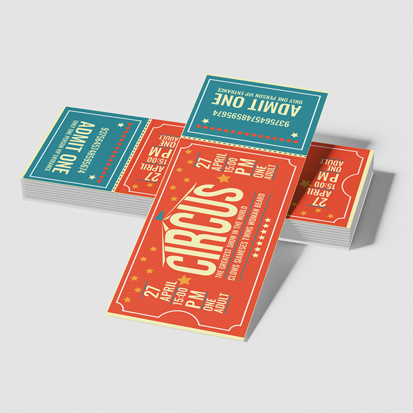 Standard Event Tickets Custom standard event tickets with premium full-color printing
