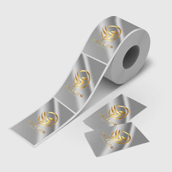 Bright Silver Roll Labels
