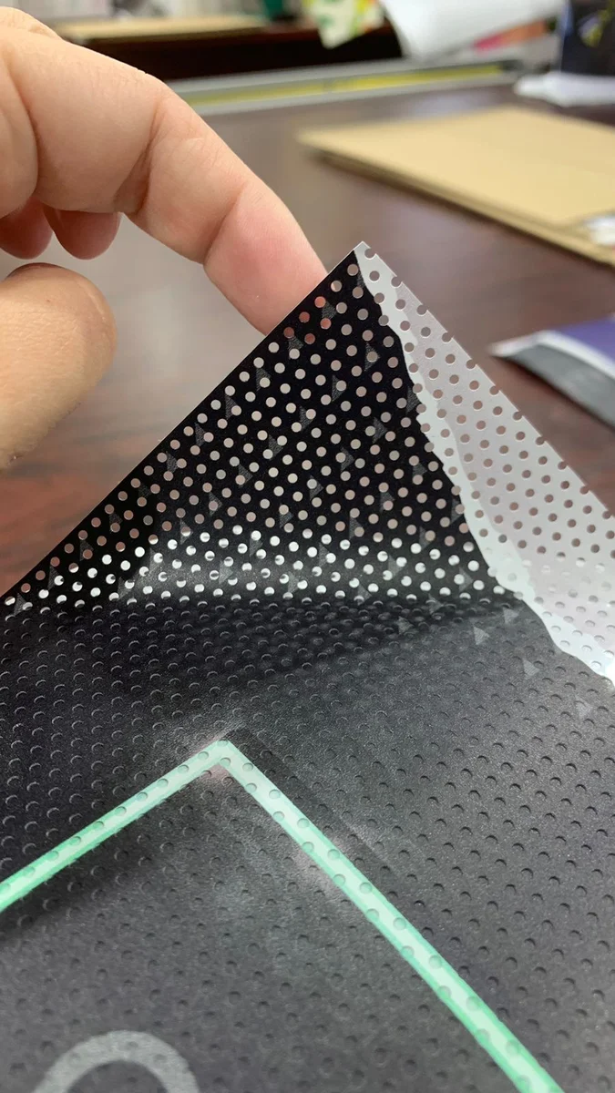 Perforated window film