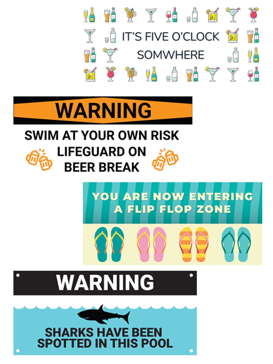 Custom Vinyl Pool Stickers & Decals | Printshape LLC