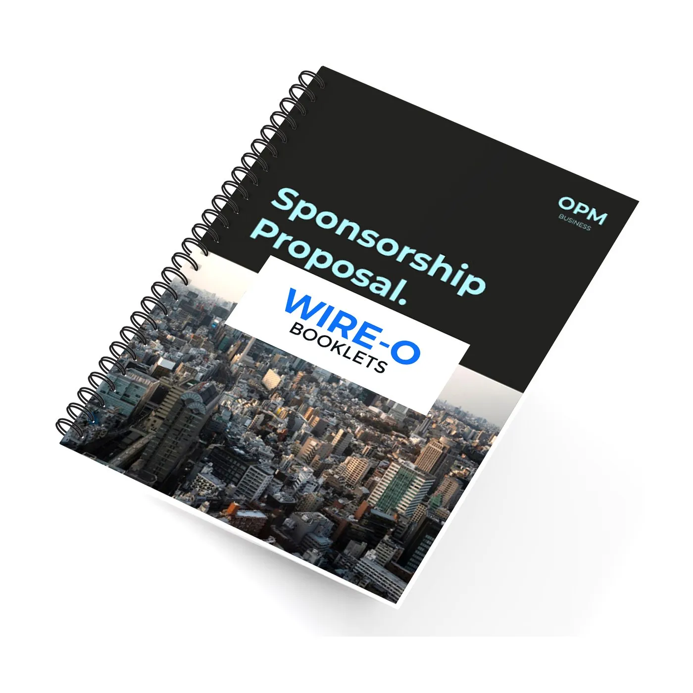 Wire-O booklet with twin-loop metal wire binding