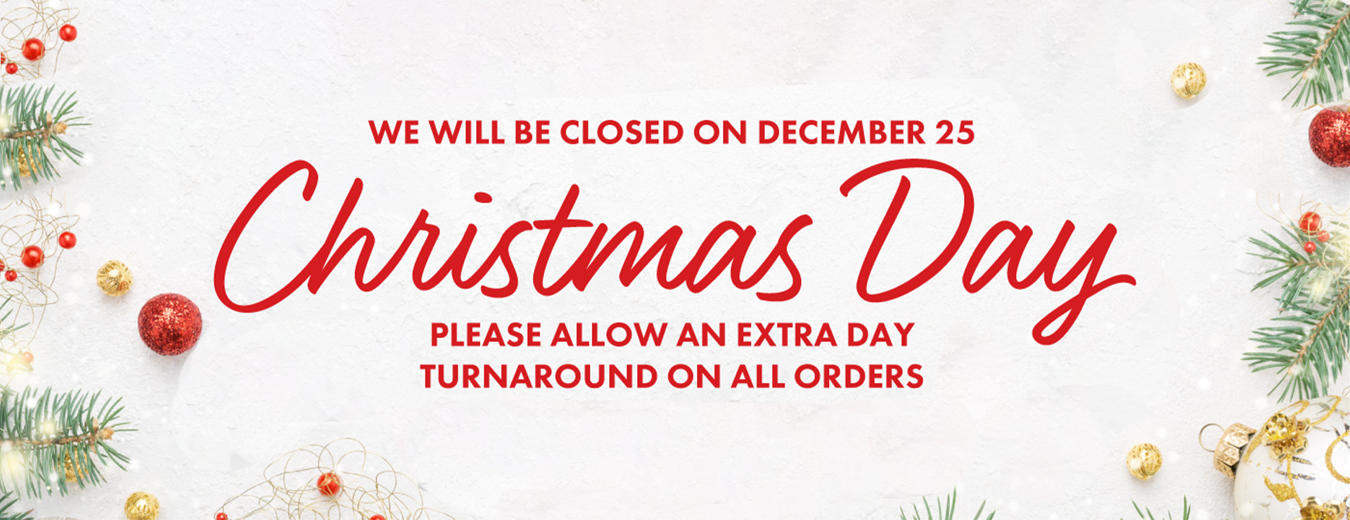 Closed for Christmas