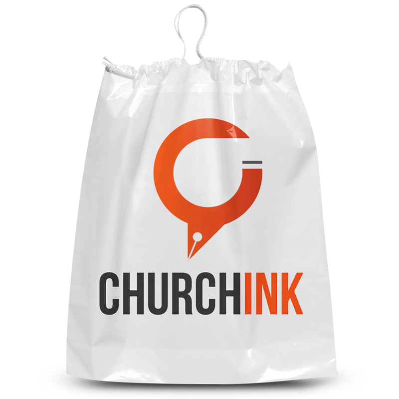 9" x 12" Plastic Drawstring Gift Bags