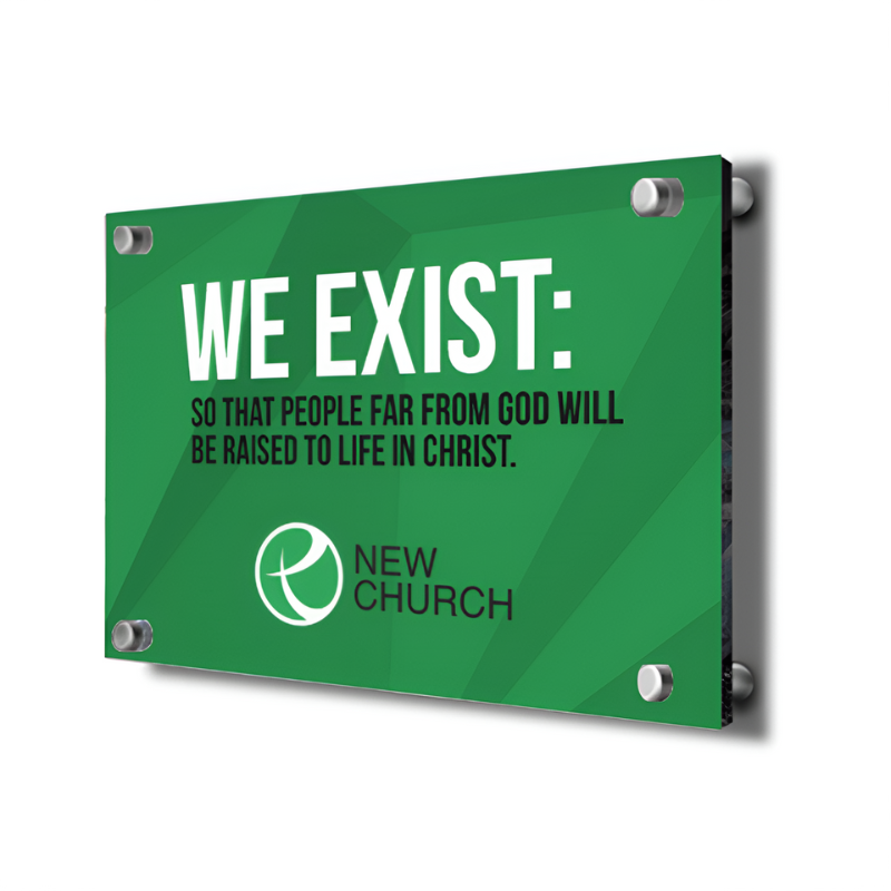 Acrylic Signs w/ Standoffs