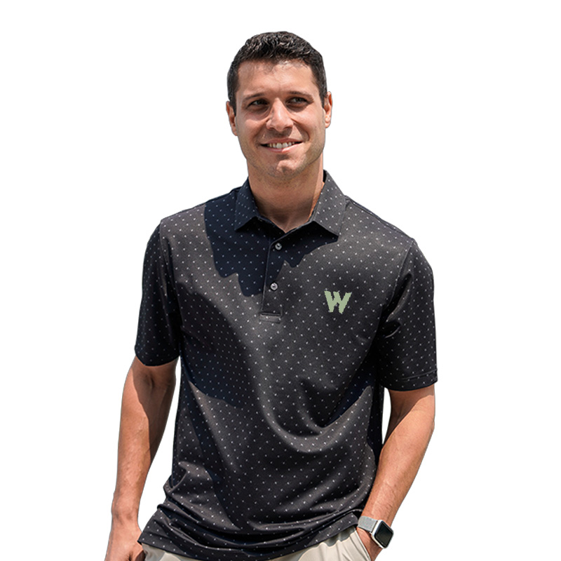 Greg Norman Micro Pique Spinner Print Polo