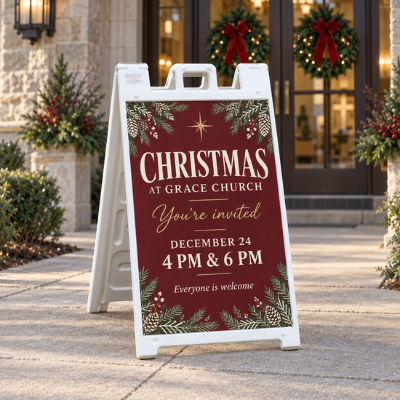 Christmas A-Frames Sidewalk Signs (PREMIUM)