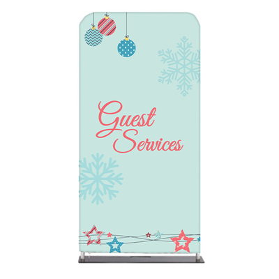 3' x 7.5' Christmas Stretch Fabric Display