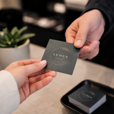 Silk Coated Square Cards
