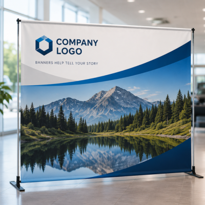 10' Slider Fabric Banner Stand