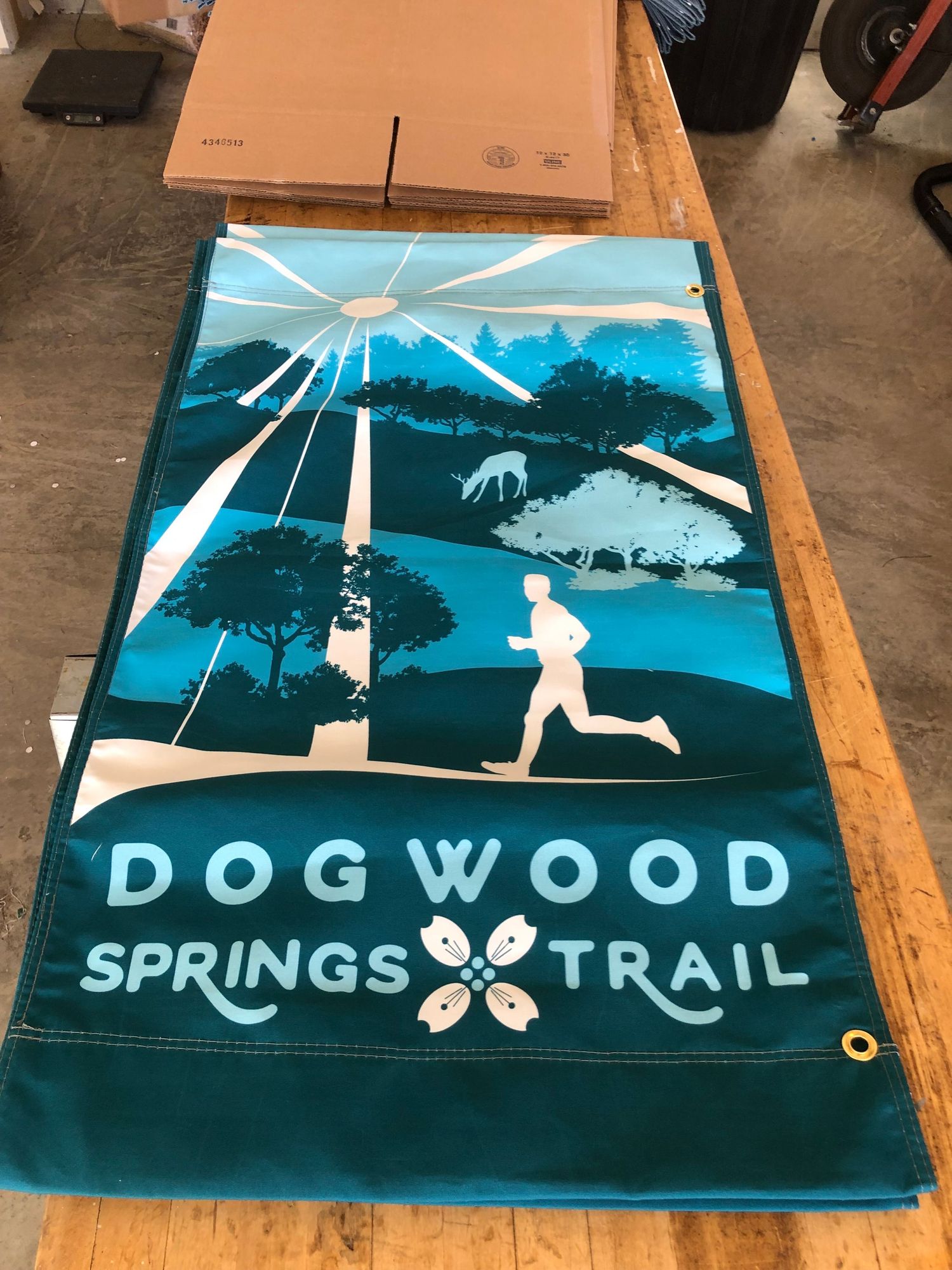 Screen Printed Light Pole Banners on Marine Acrylic 9