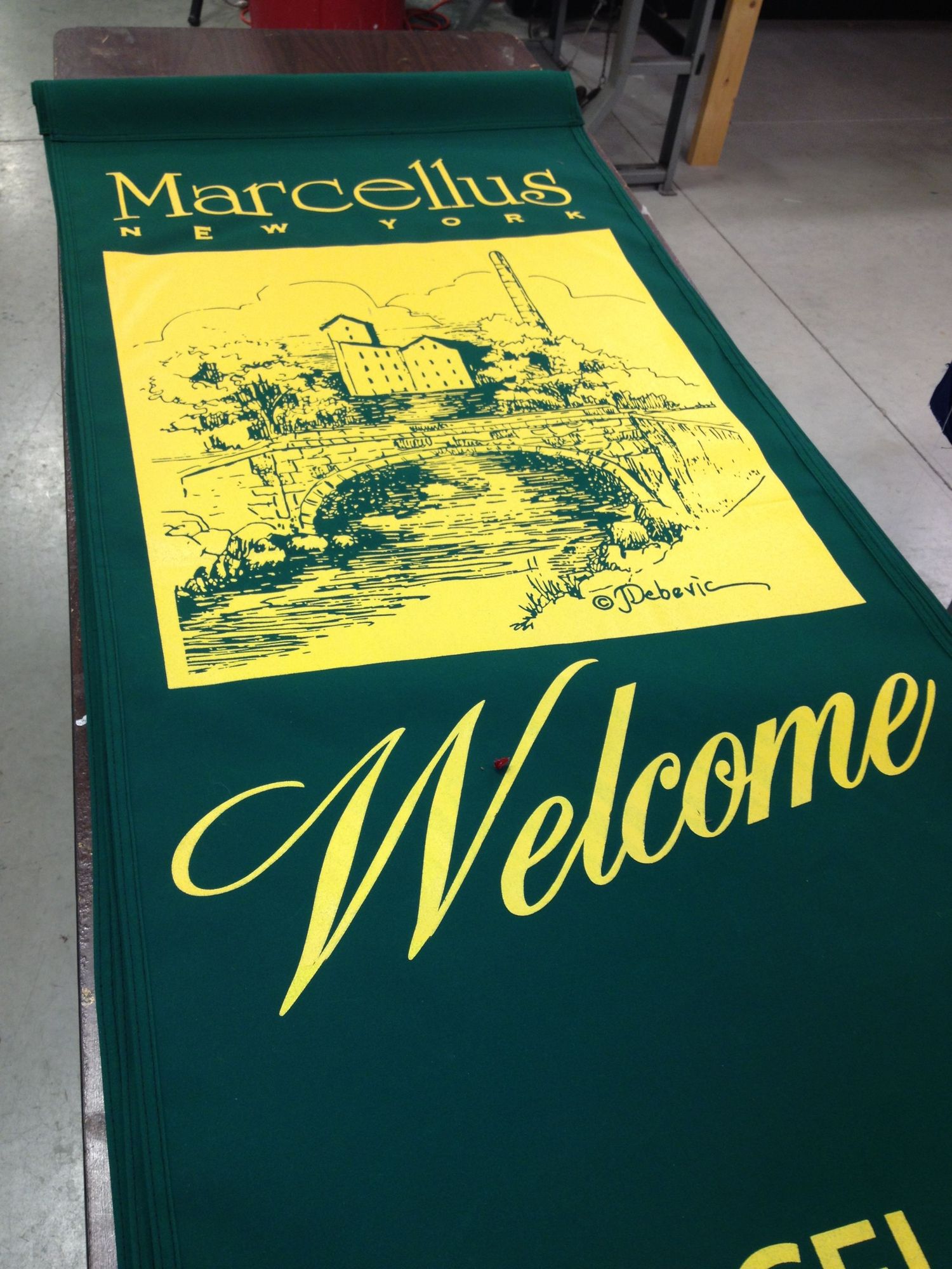 Screen Printed Light Pole Banners on Marine Acrylic 4