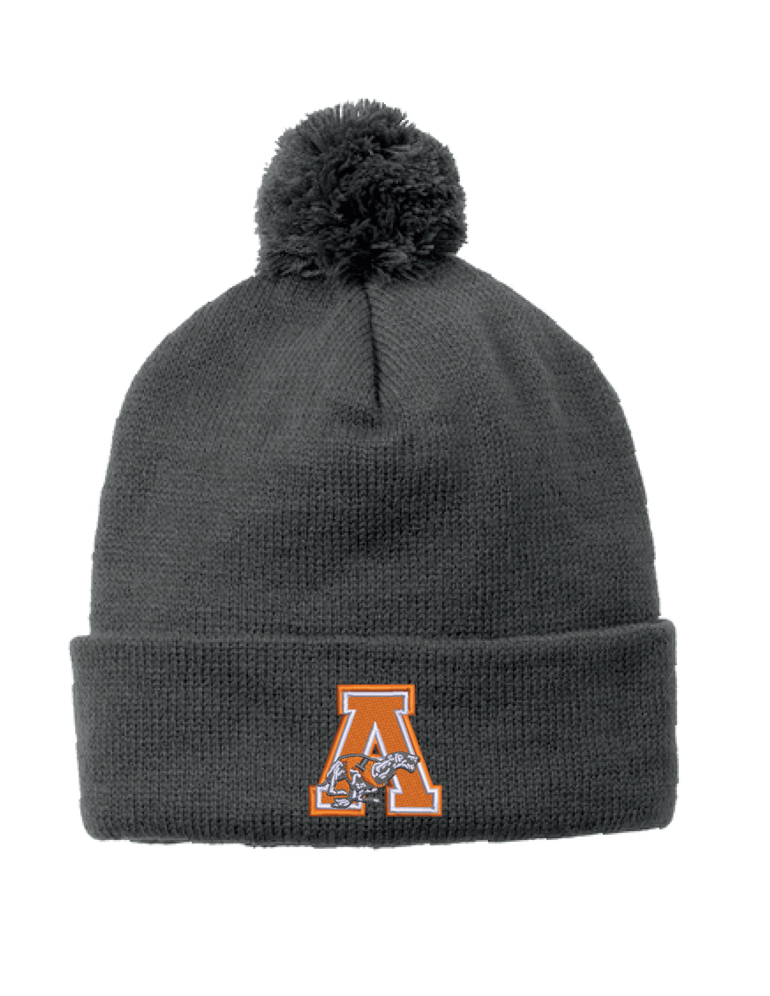"A"  Pom-Pom Beanie
