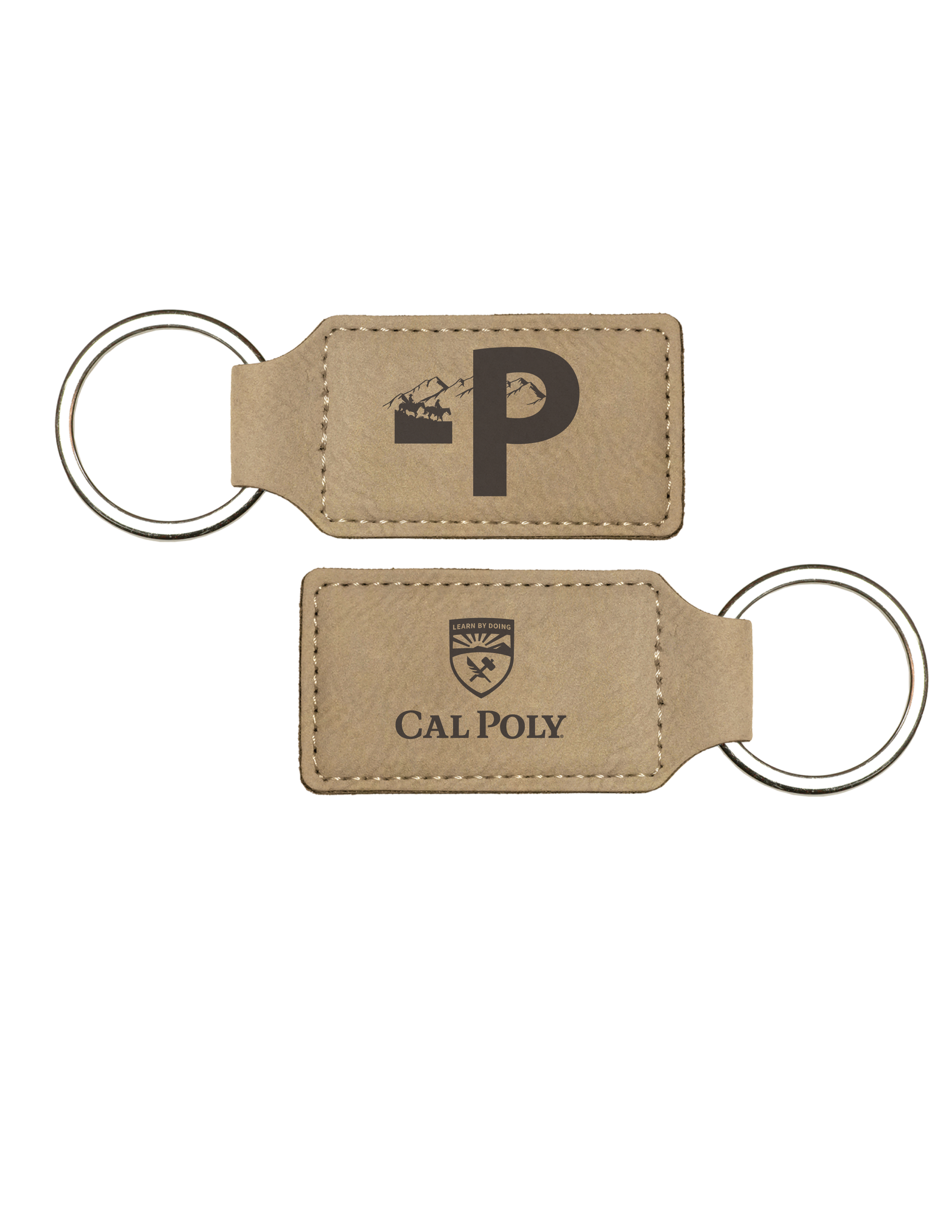 Mountain - leatherette keychain