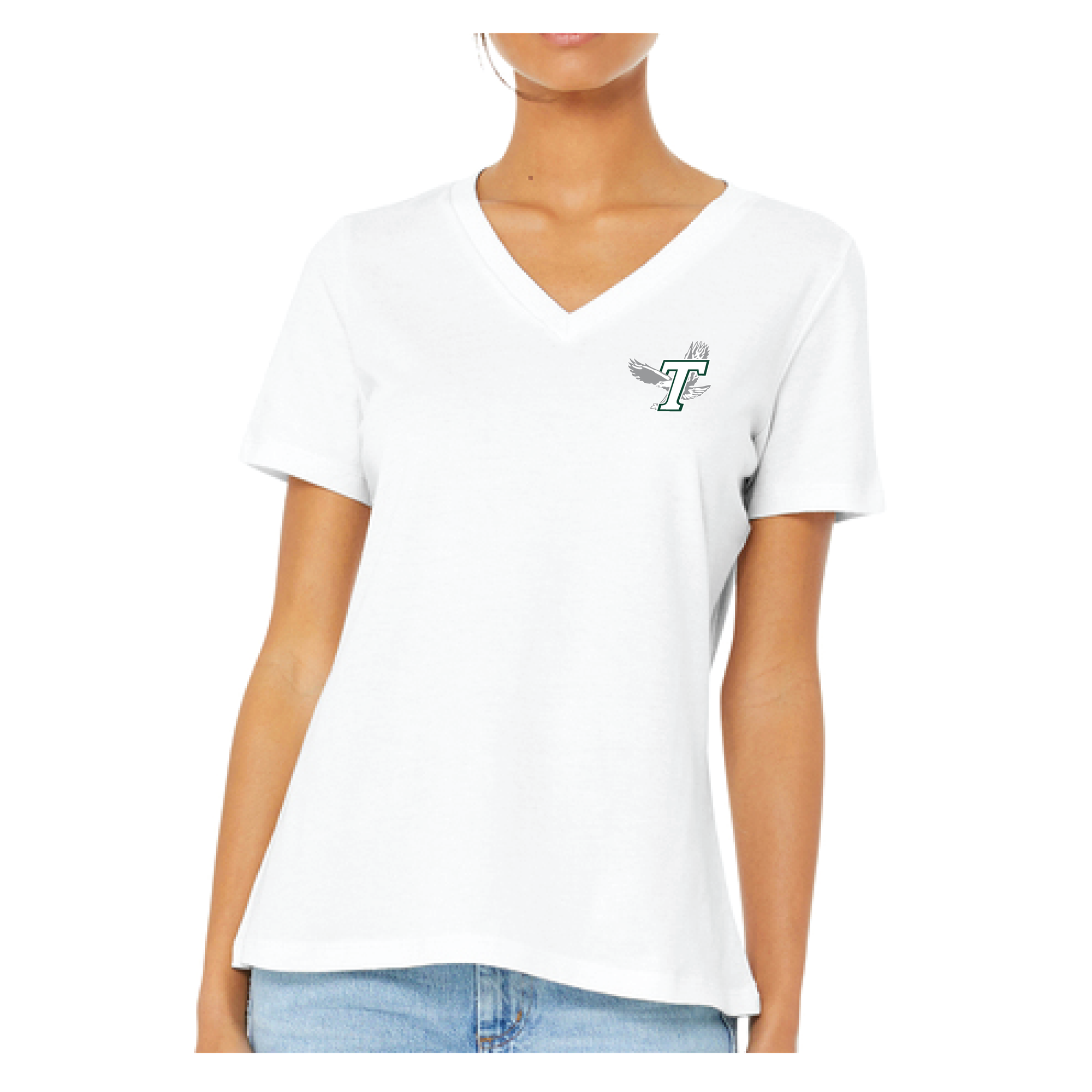 "T" Ladies V-Neck Tee 1