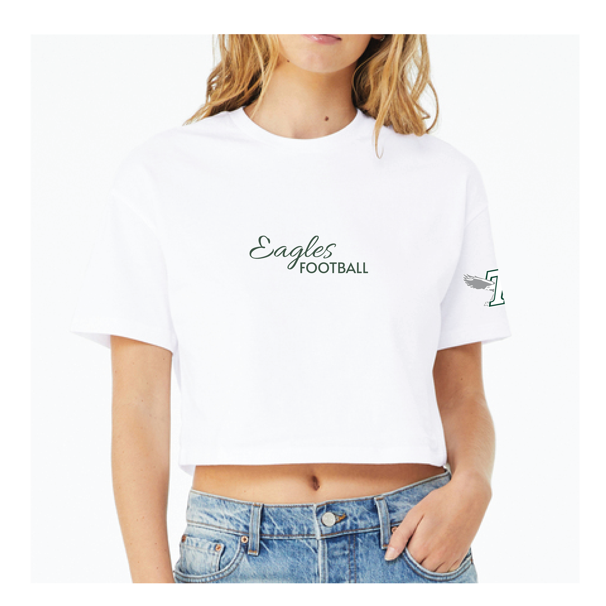 CUSTOM SPORT - "Eagles" Ladies Crop Tee 3