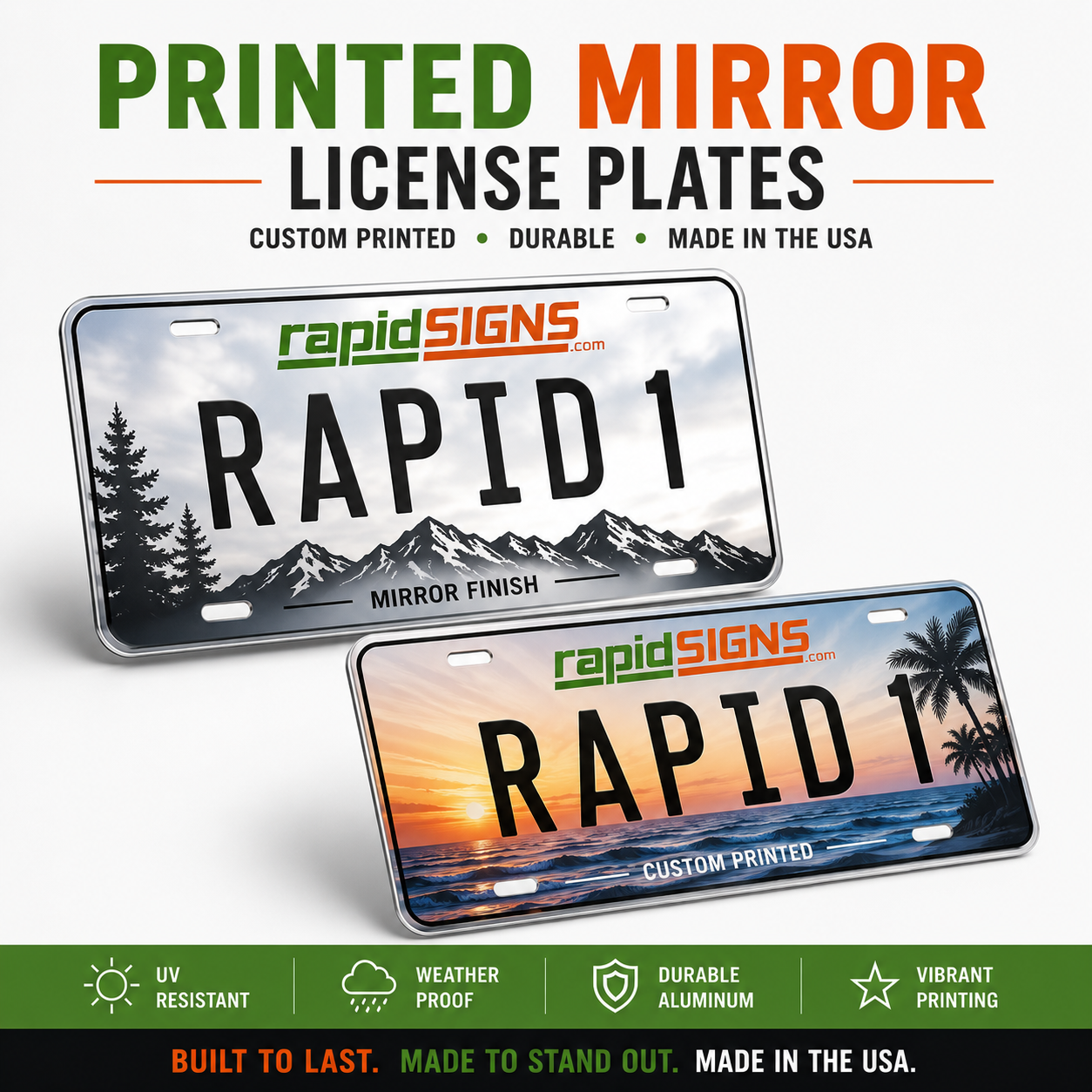 Clear Mirror License Plates