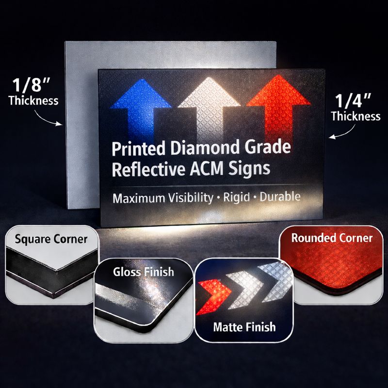 Printed Diamond Grade Reflective ACM Signs