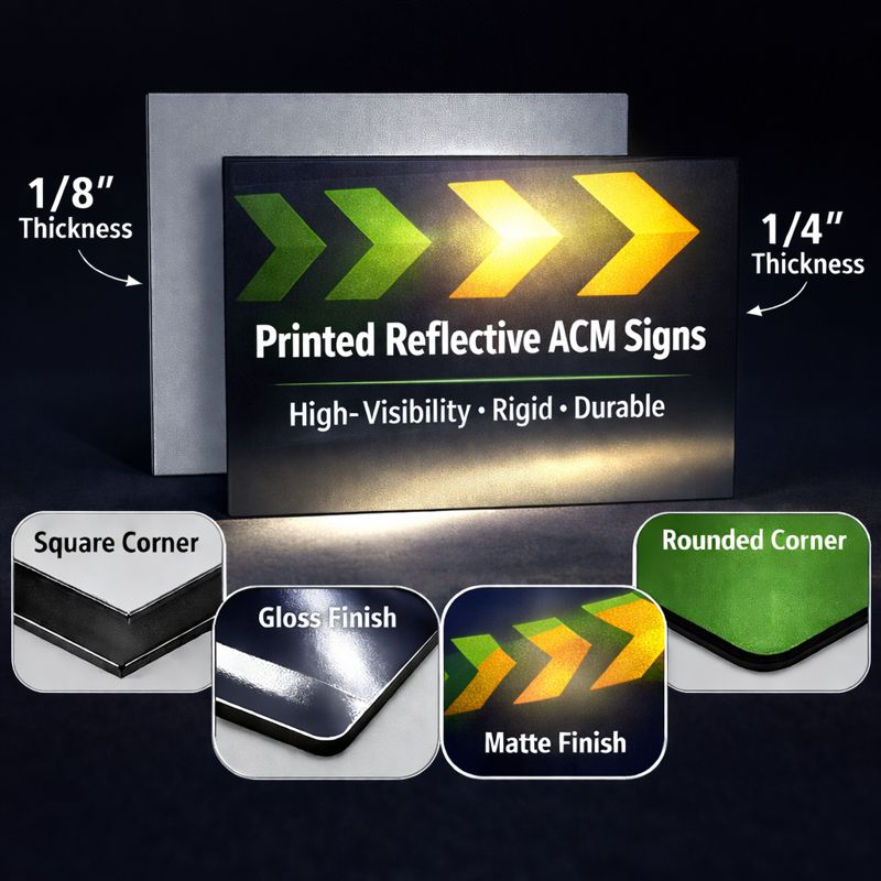 Printed Reflective ACM Signs