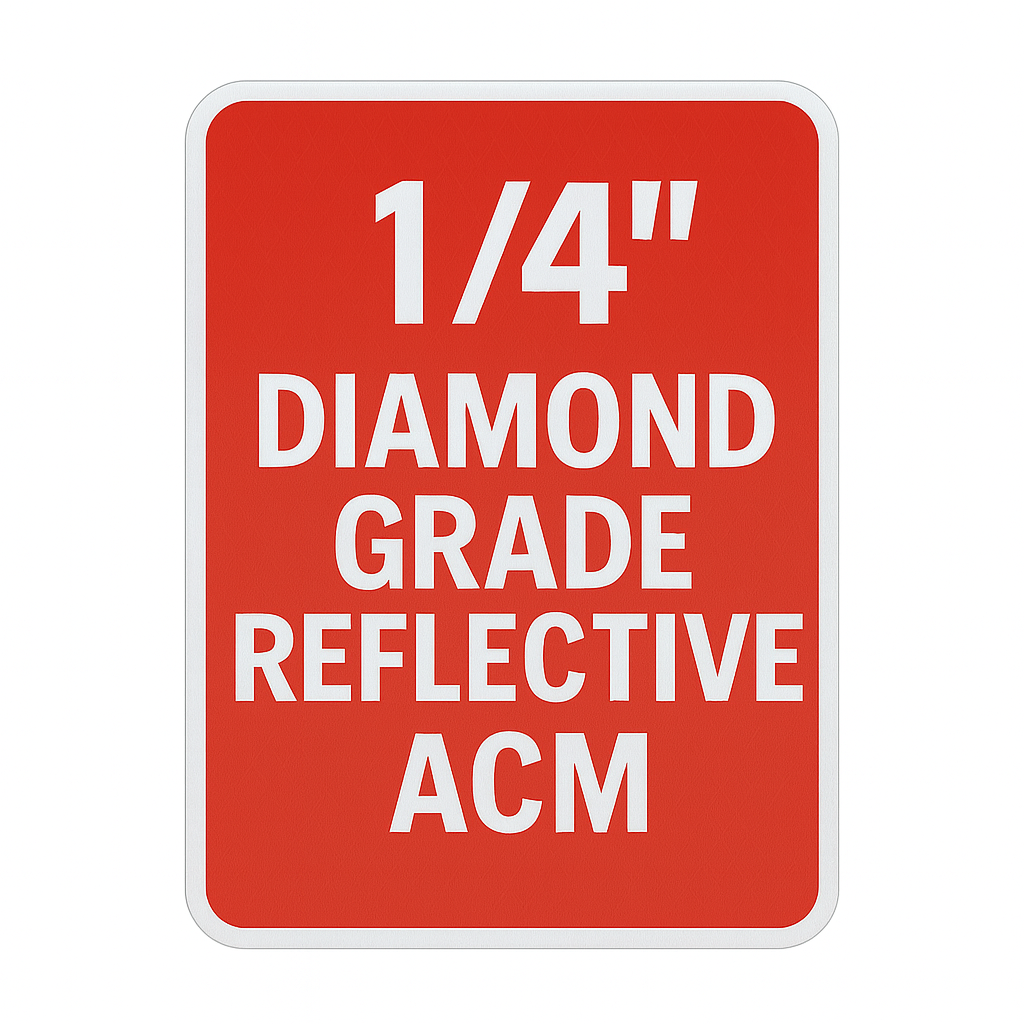 Printed 1/4" Diamond Grade Reflective ACM Signs