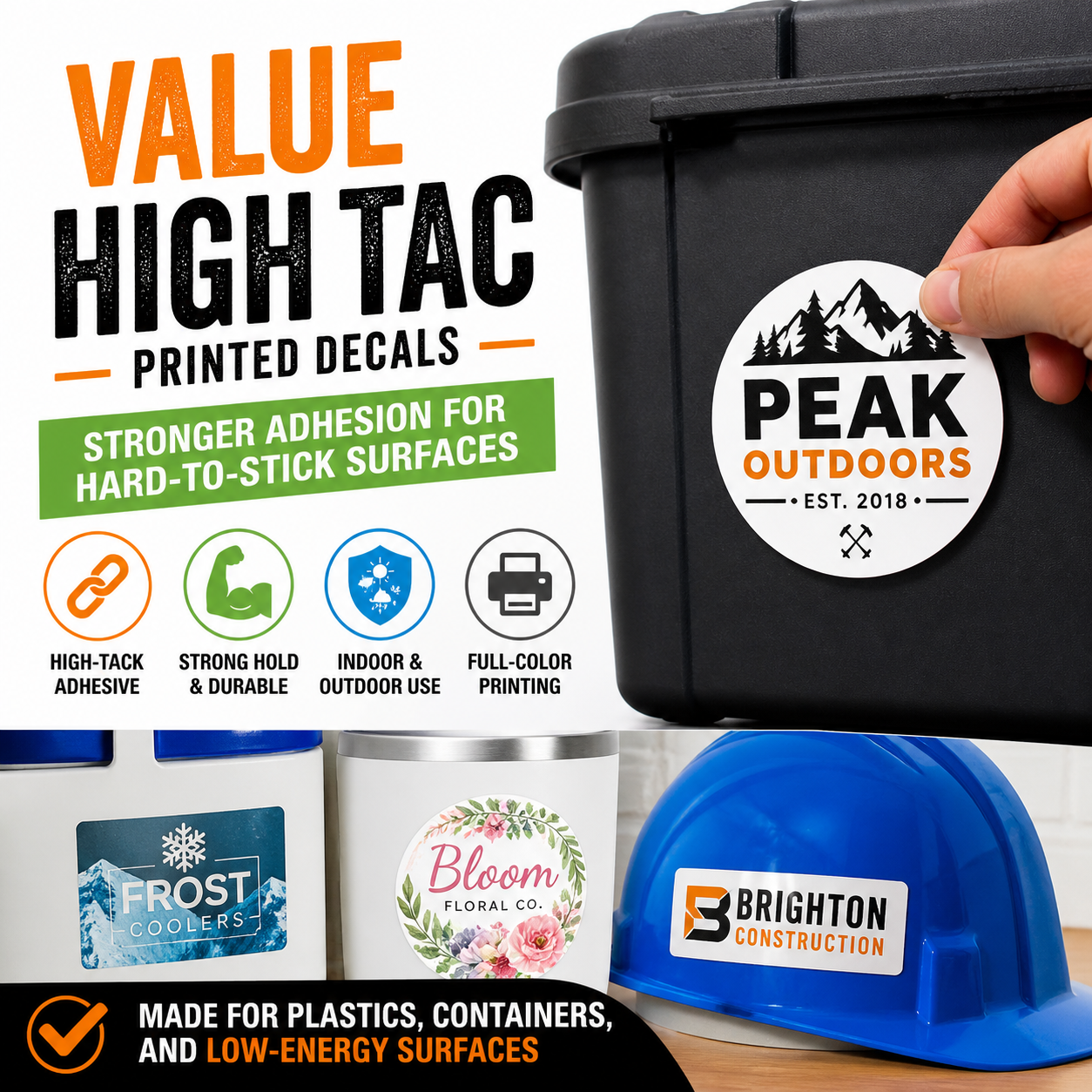 Value High Tac Printed Decals