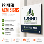 Printed ACM Signs
