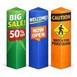 Printed Bollard Covers - Triangle 1