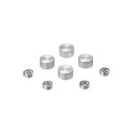 1/2" Brushed Aluminum Screw Cap Covers 1