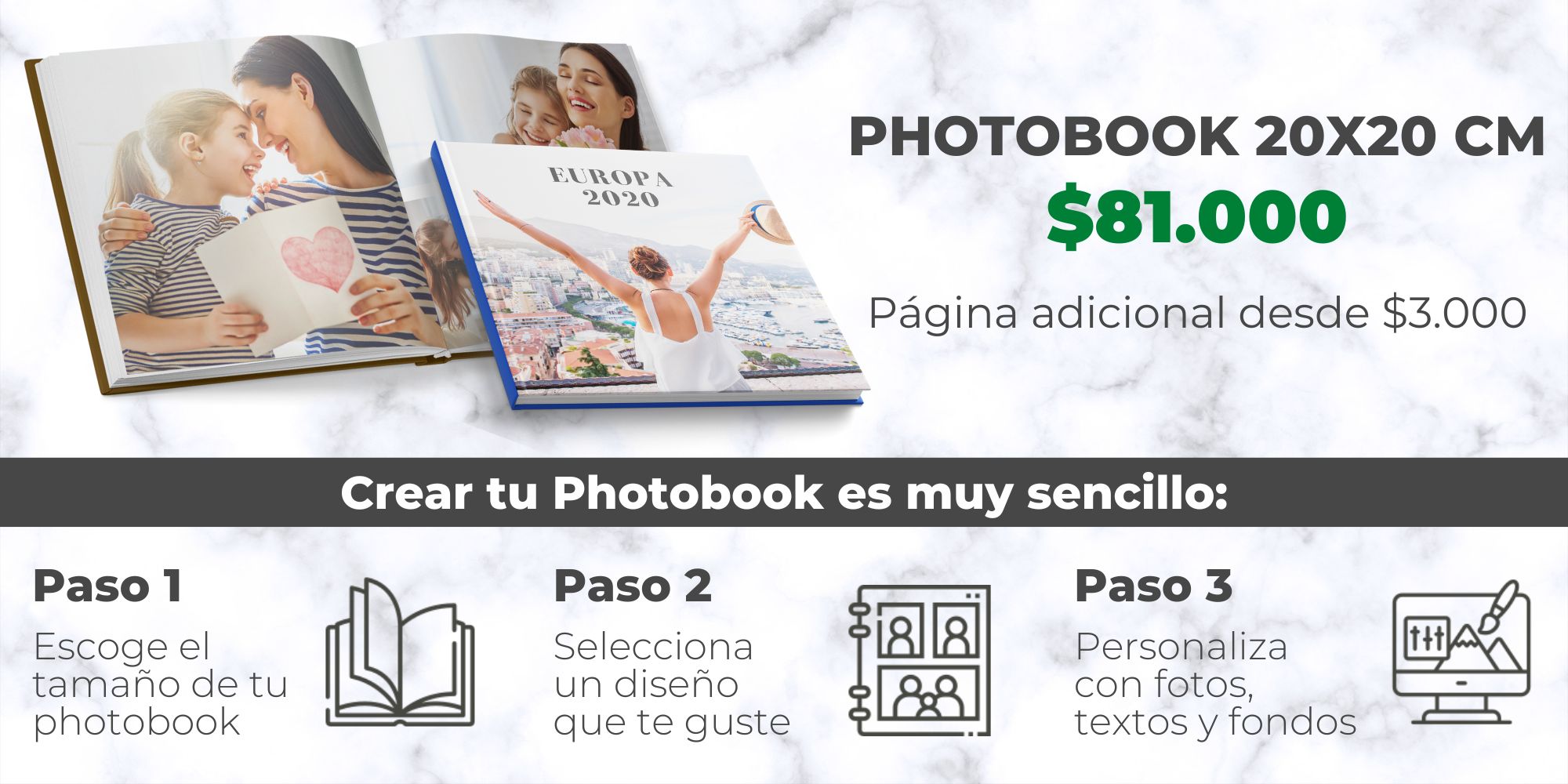 Álbum de fotos 20x20cm