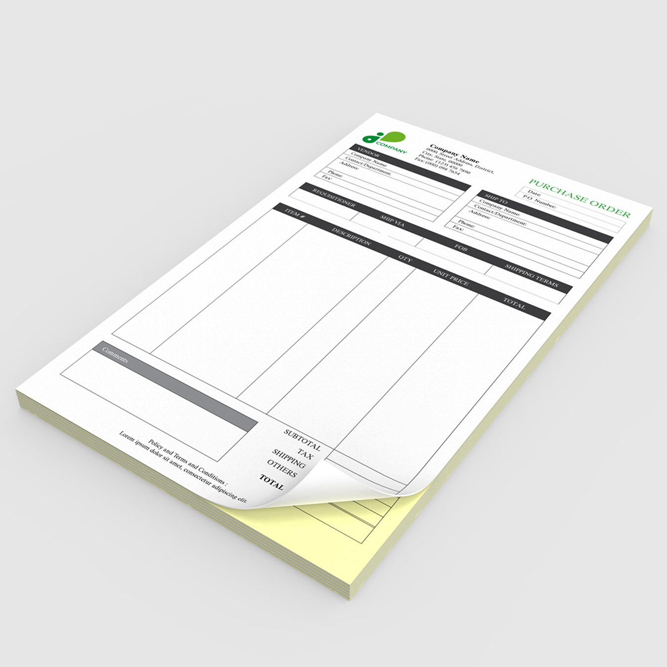 NCR Form | Carbonless
