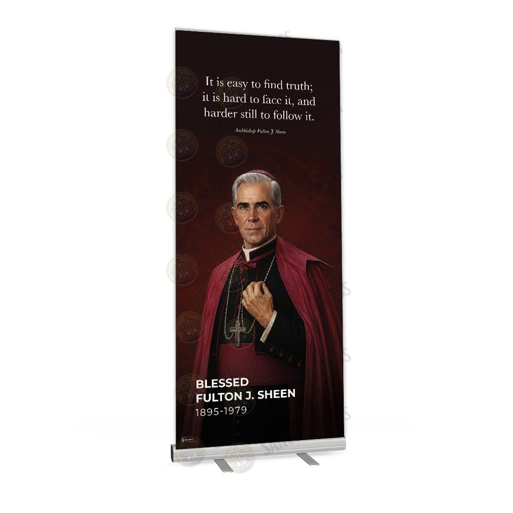 Blessed Fulton J. Sheen Banner Stand