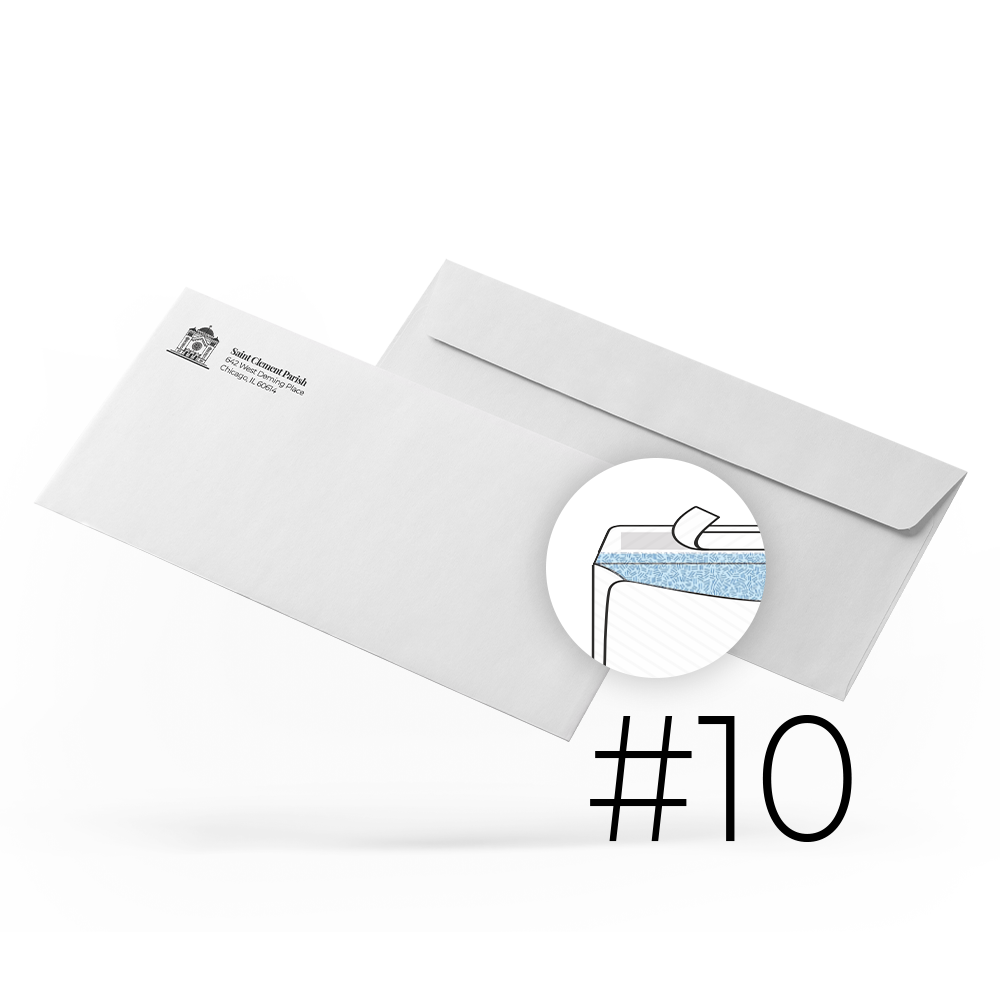 #10 Envelope (Peel & Seal + Security Tint)