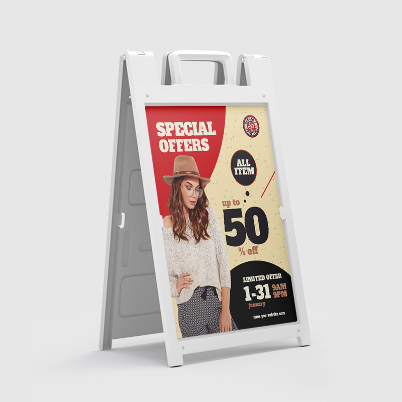 Letreros en forma de A