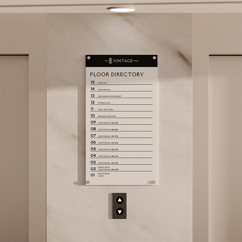 Floor Elevator Sign
