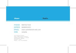 Standard Business Card (Double Sided) Back