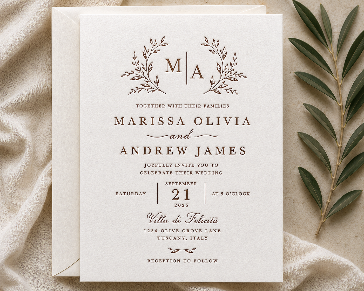 Lettepress Wedding Invitations