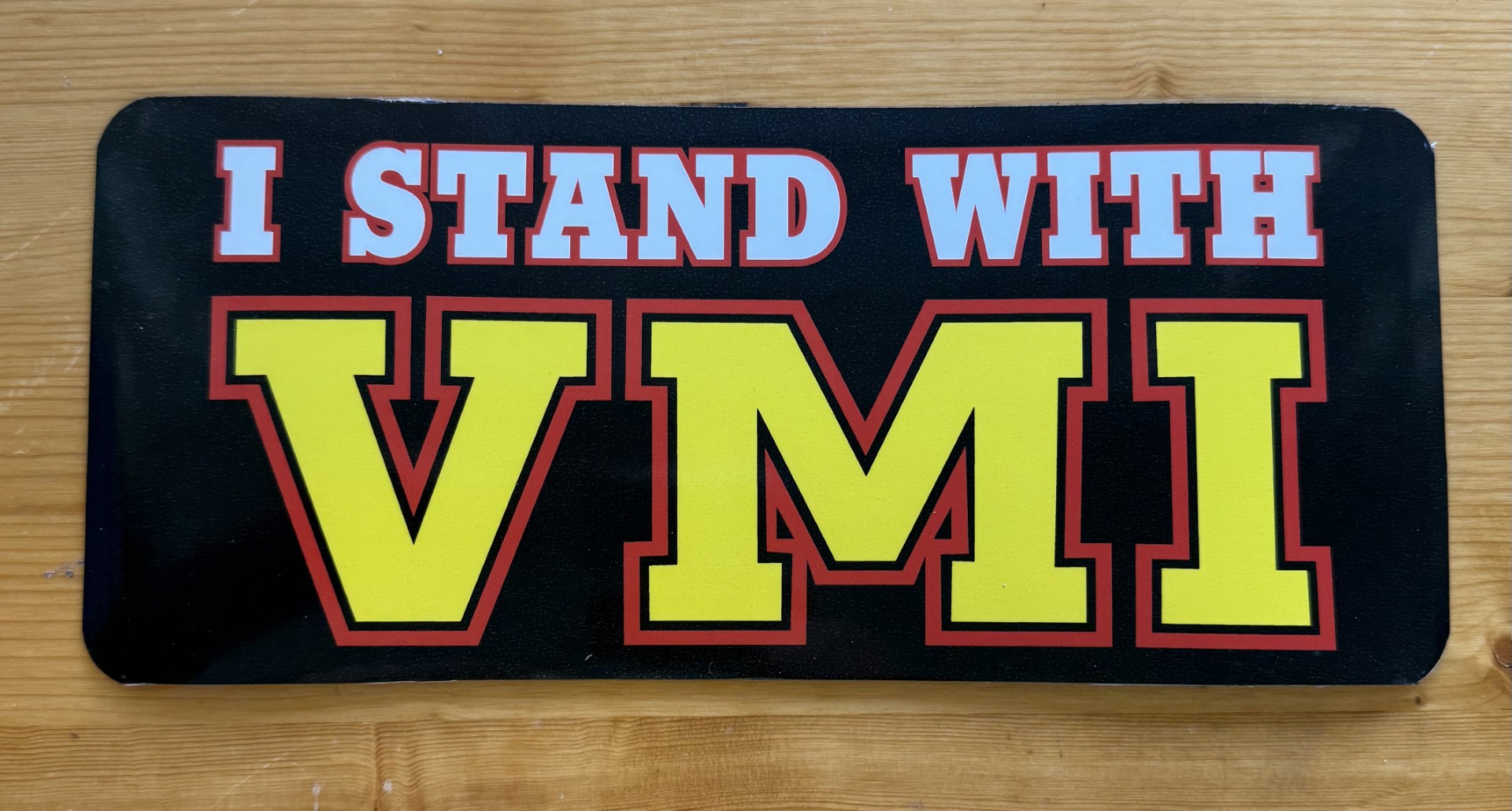 "I Stand With VMI" Car Magnet